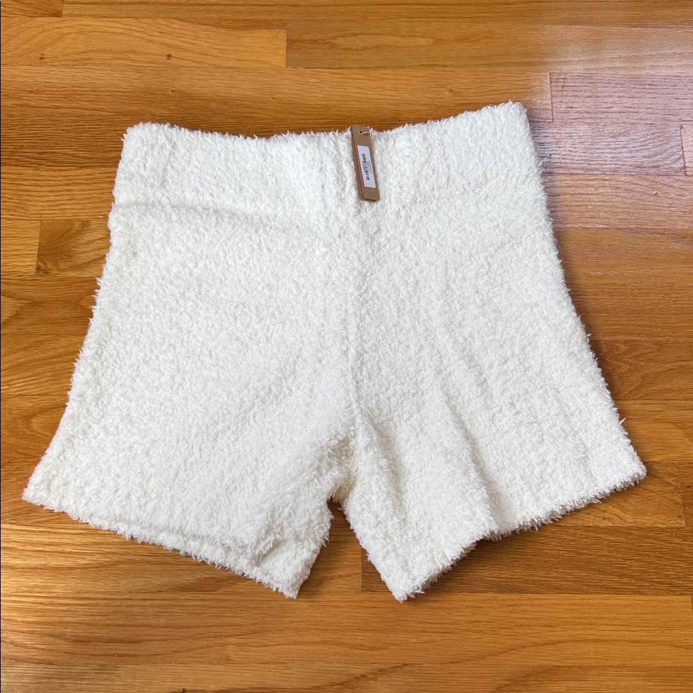 SKIMS High Waist Cream Women's cozy Shorts